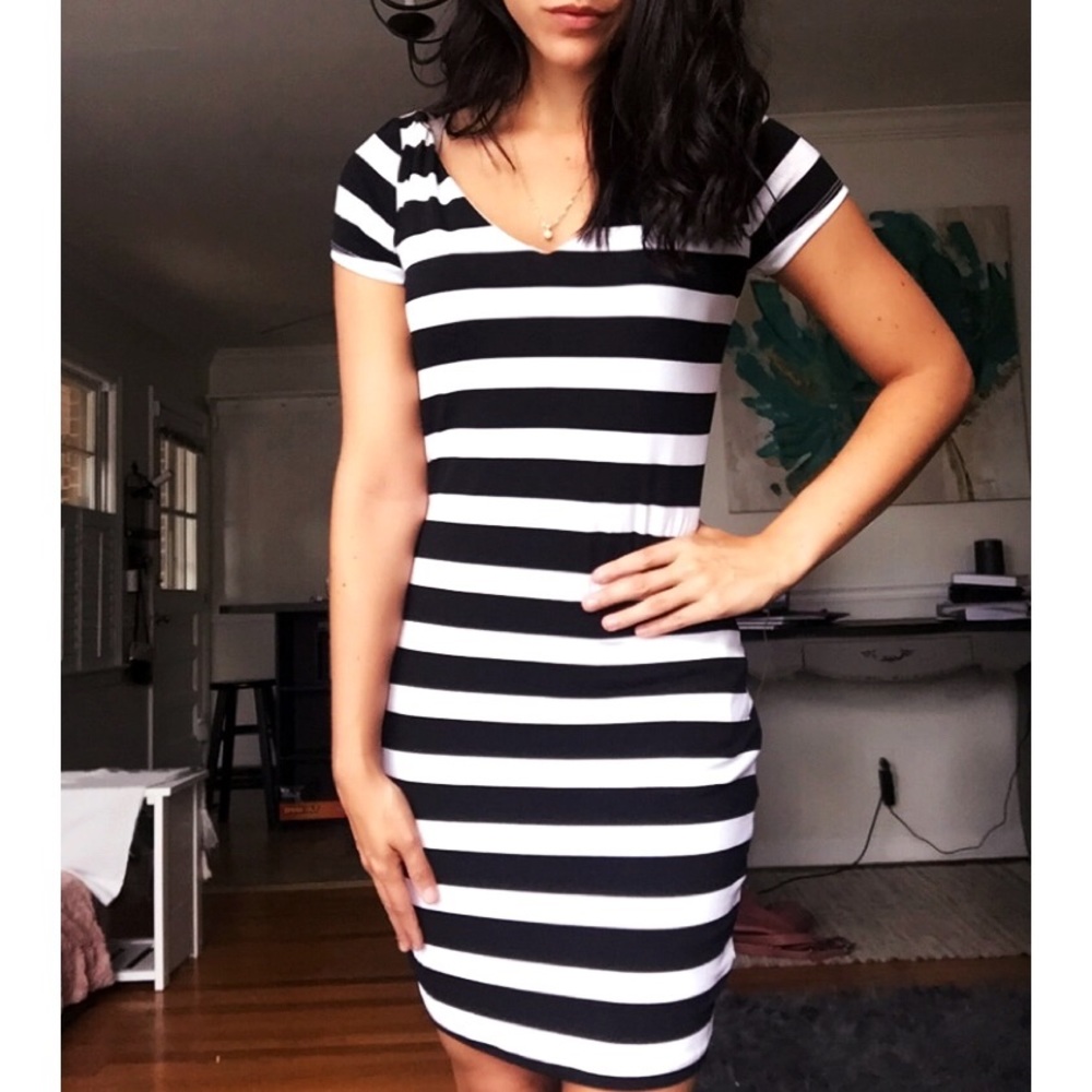 NWOT Jennifer Lopez Striped Midi Dress